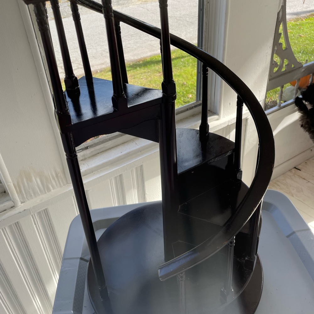 Antique Staircase for carolers. Good condition. Has some marks on it.